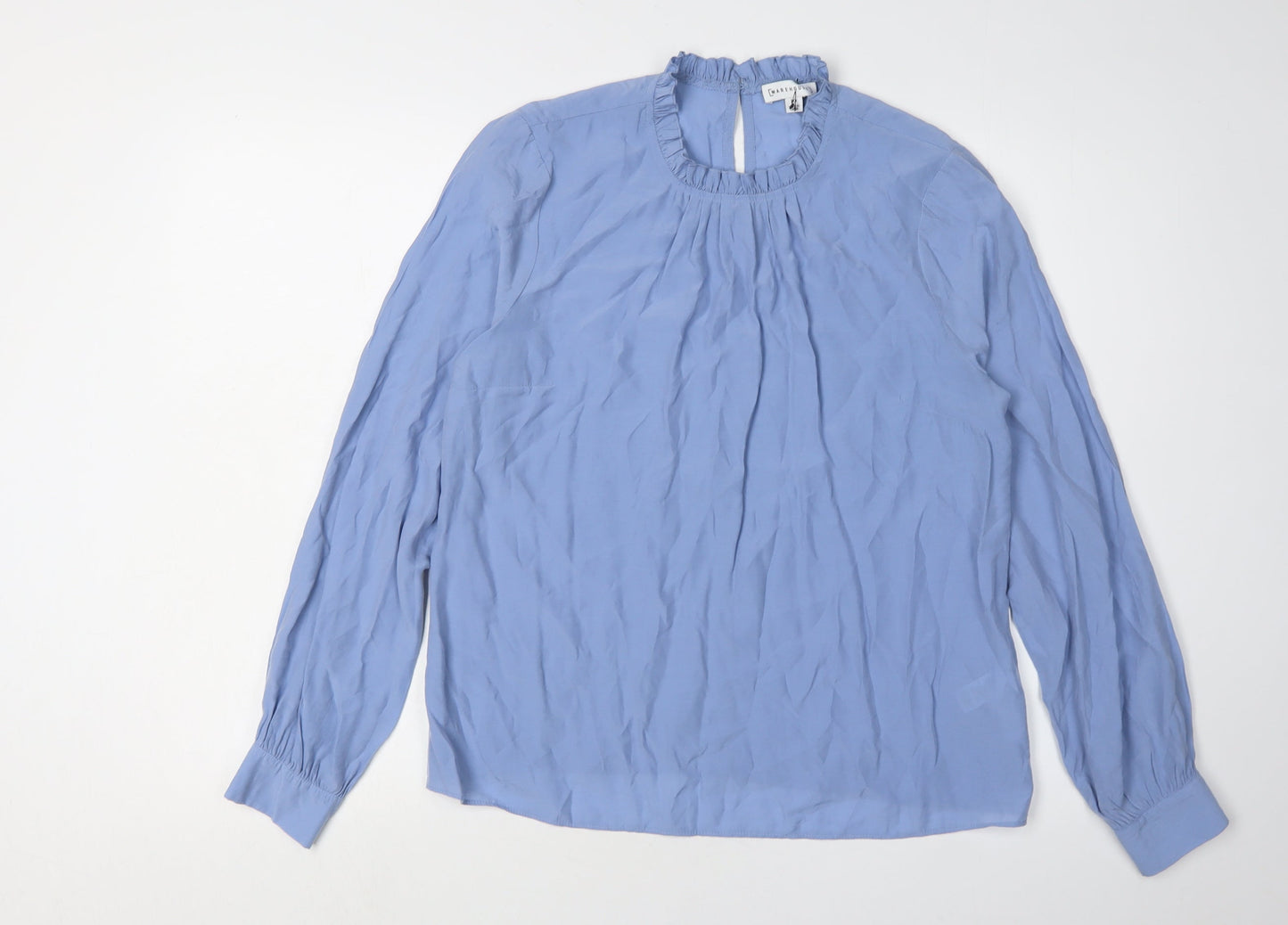 Womens UK Size 10 Warehouse Blue Basic Blouse