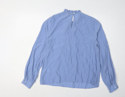 Womens UK Size 10 Warehouse Blue Basic Blouse