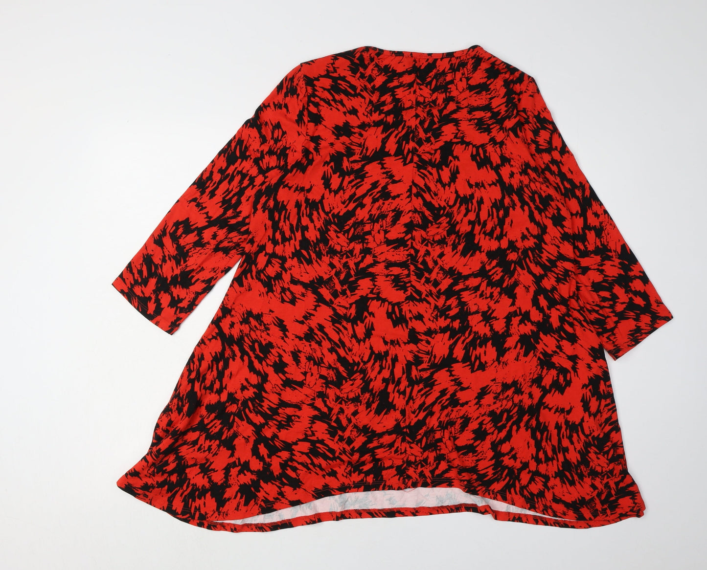 Womens UK Size 14 Roman Red Tunic Blouse