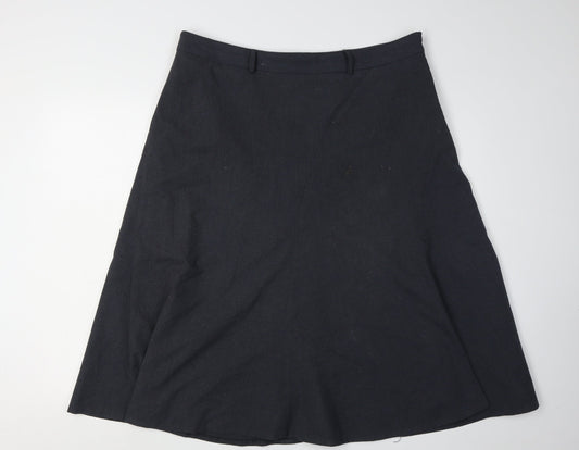 CC Women's Black A-Line Skirt, Size 16, Polyester Blend