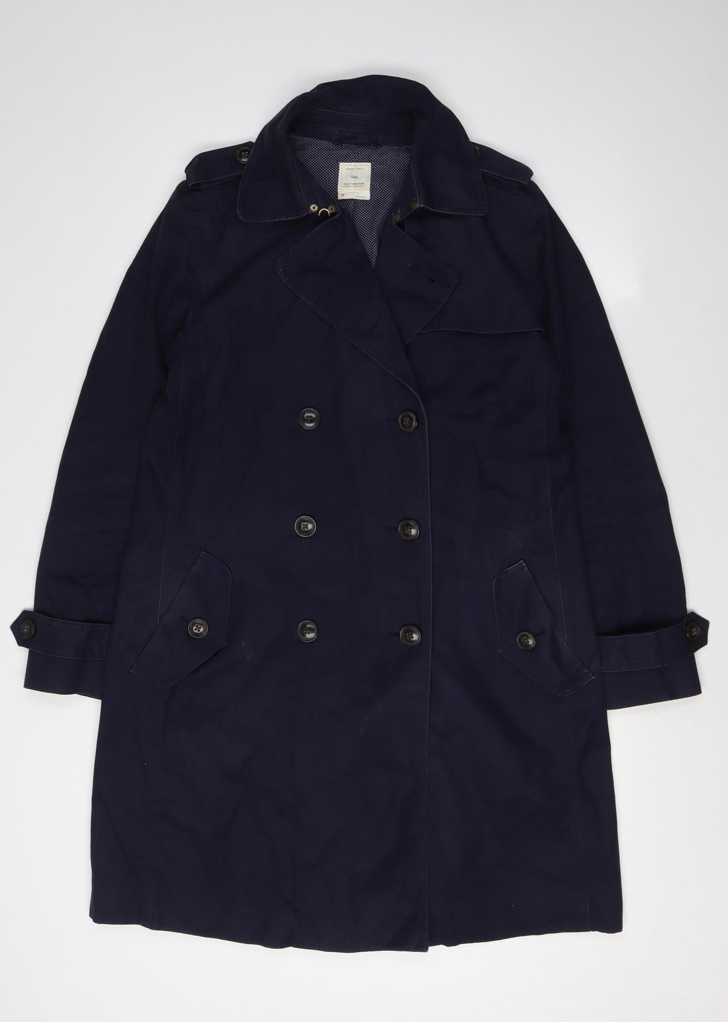 Womens UK Size M Gap Blue Trench Coat