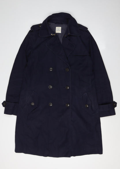 Womens UK Size M Gap Blue Trench Coat