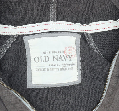 Mens UK Size S Old Navy Grey 1/2 Zip Hoodie