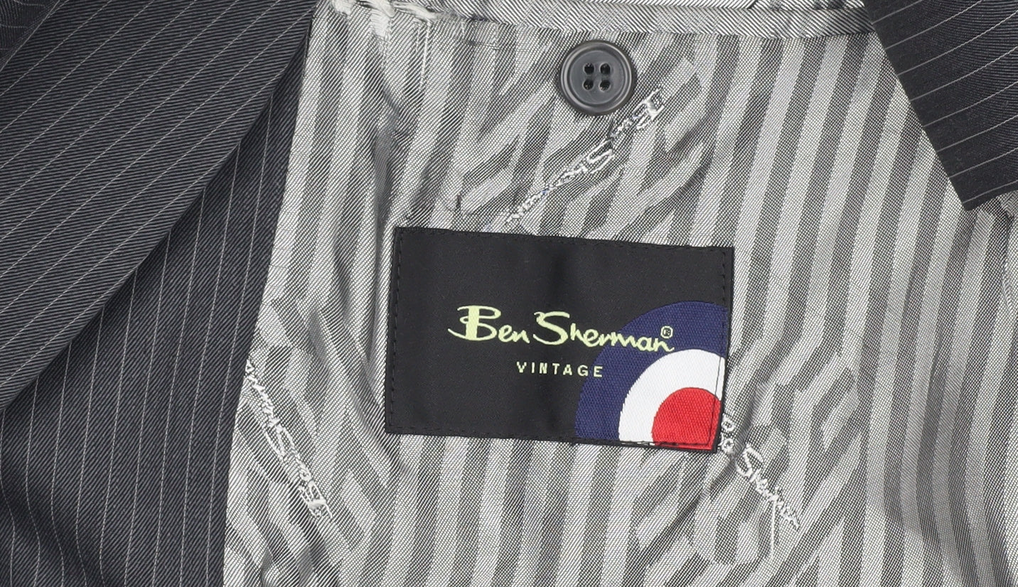 Mens UK Size 40 Ben Sherman Regular Grey Suit Jacket