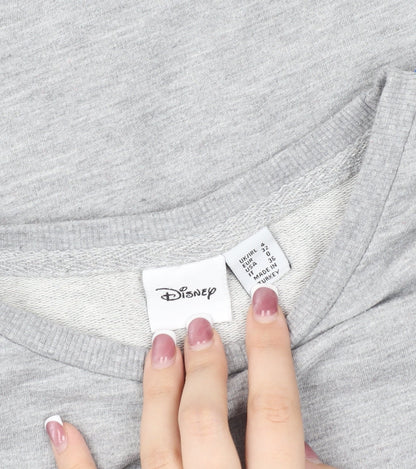 Womens UK Size 4 Disney Grey Pullover Sweatshirt