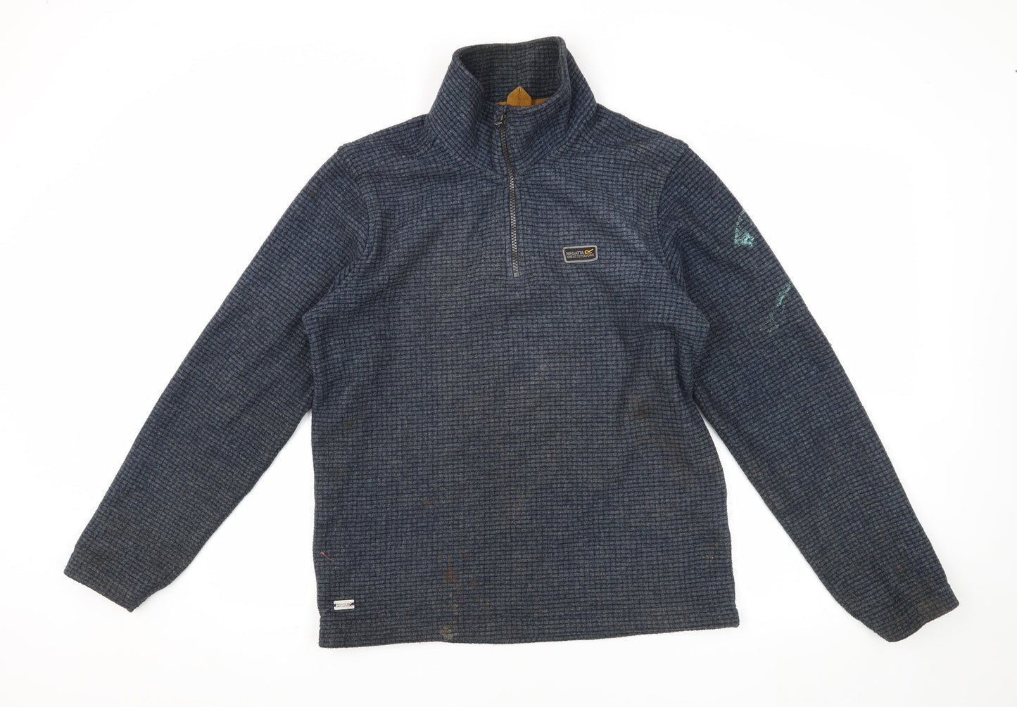 Mens UK Size S Regatta Blue Henley Sweatshirt