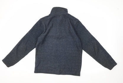 Mens UK Size S Regatta Blue Henley Sweatshirt