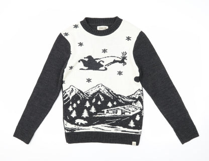 SoulCal Men's Black Christmas Pullover Jumper S