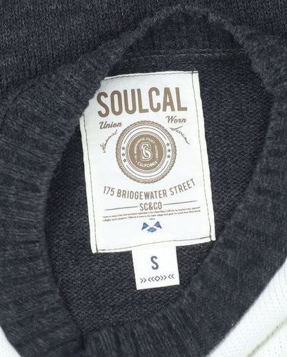 SoulCal Men's Black Christmas Pullover Jumper S