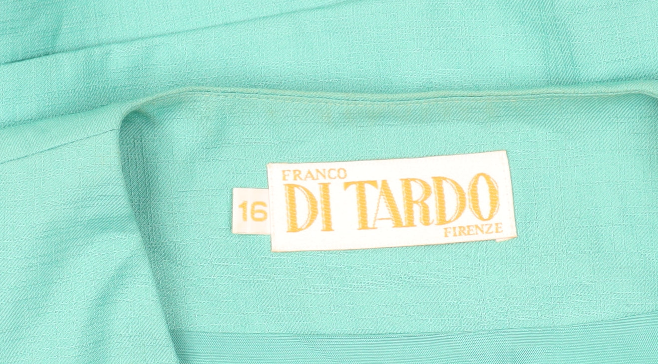 Franco di Tardo Women's Green Blazer, Size 16, Stylish and Professional