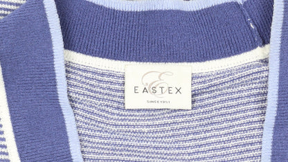 Eastex Women's Blue Size 16 Striped Cardigan