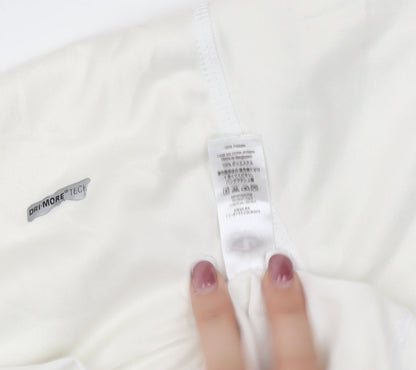 Men's White Crew Neck T-Shirt, Size M