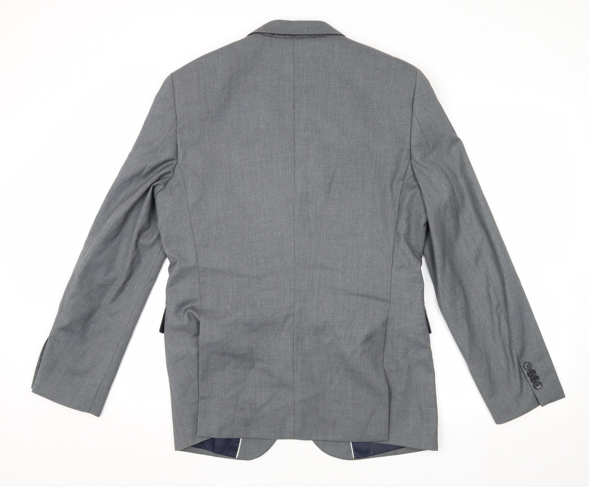 Mens UK Size 40 Topman Regular Grey Suit Jacket
