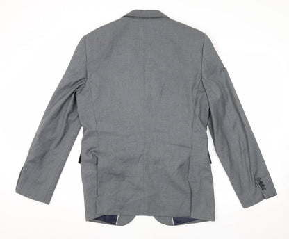 Mens UK Size 40 Topman Regular Grey Suit Jacket