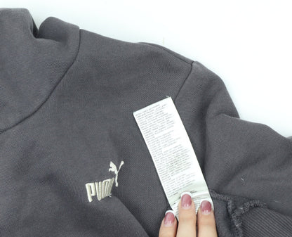 Puma Unisex Grey Hoodie XS - Casual Fleece Pullover