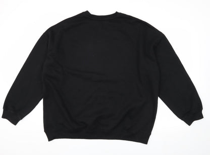 Mens UK Size L Bershka Black Pullover Sweatshirt