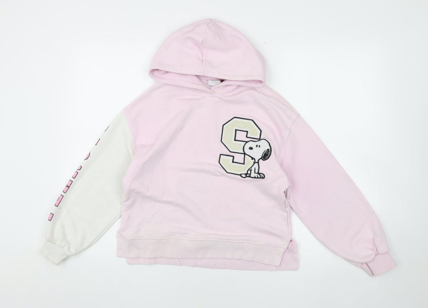 Zara Girls Pink Peanuts Snoopy Hoodie 152 Pullover