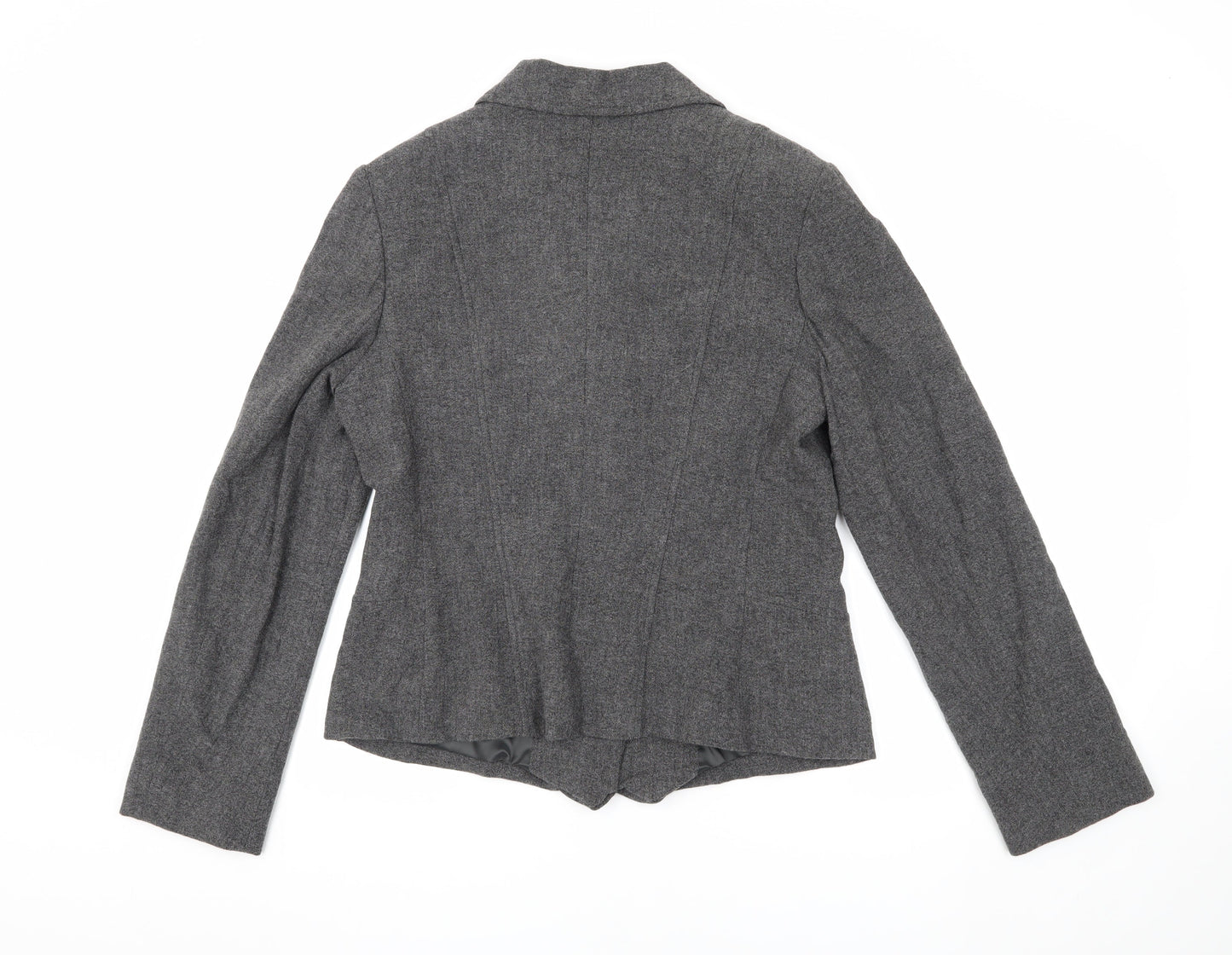 Kaliko Women's Grey Blazer Size 14 Regular Notch Lapel