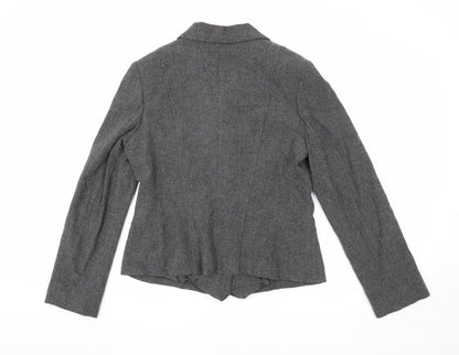 Kaliko Women's Grey Blazer Size 14 Regular Notch Lapel