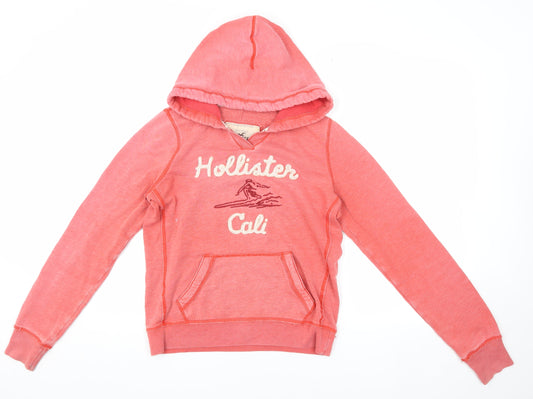 Hollister Women’s Coral Hoodie, L, Casual Pullover