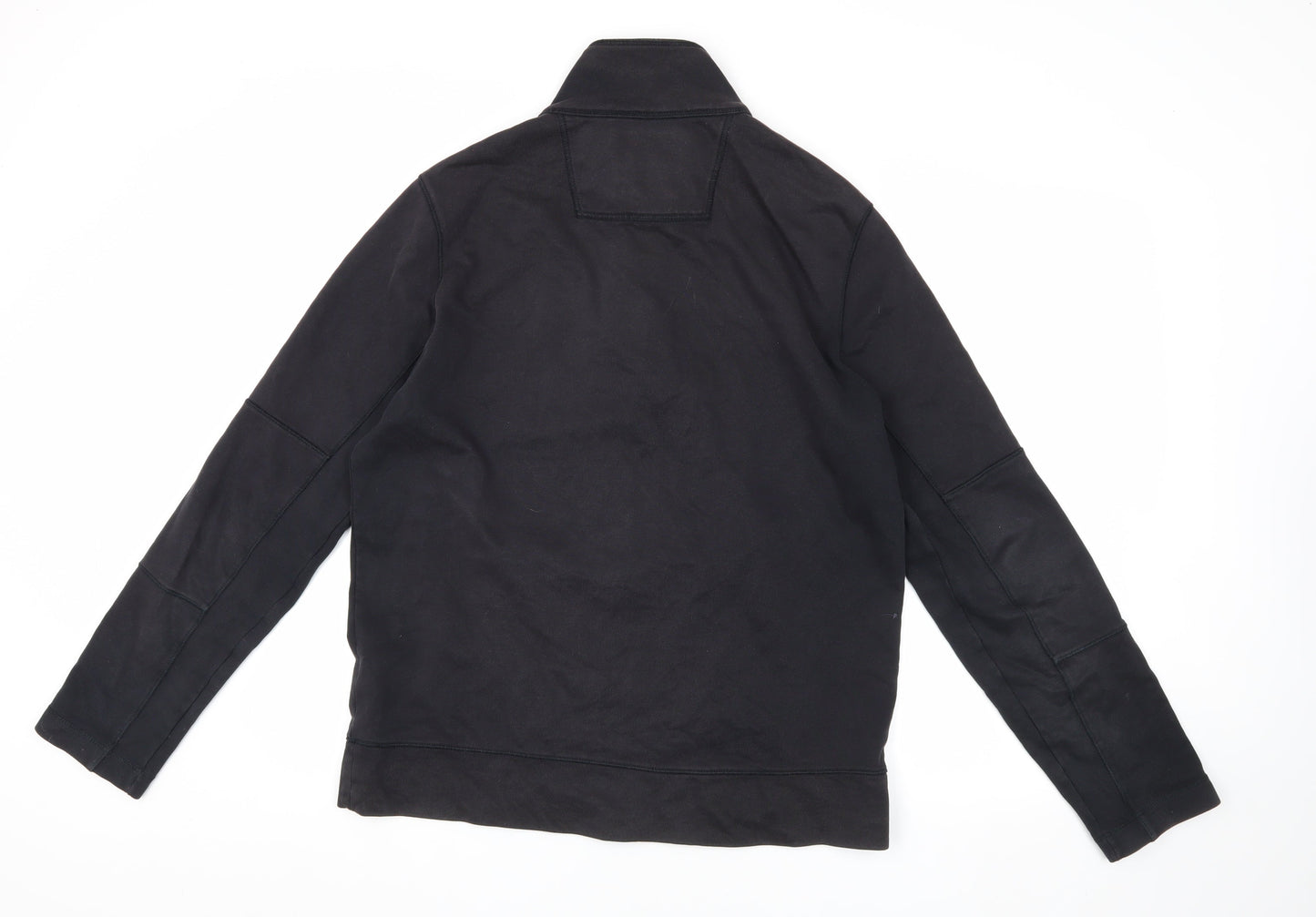 Boss Orange Men's Black Henley Sweatshirt M