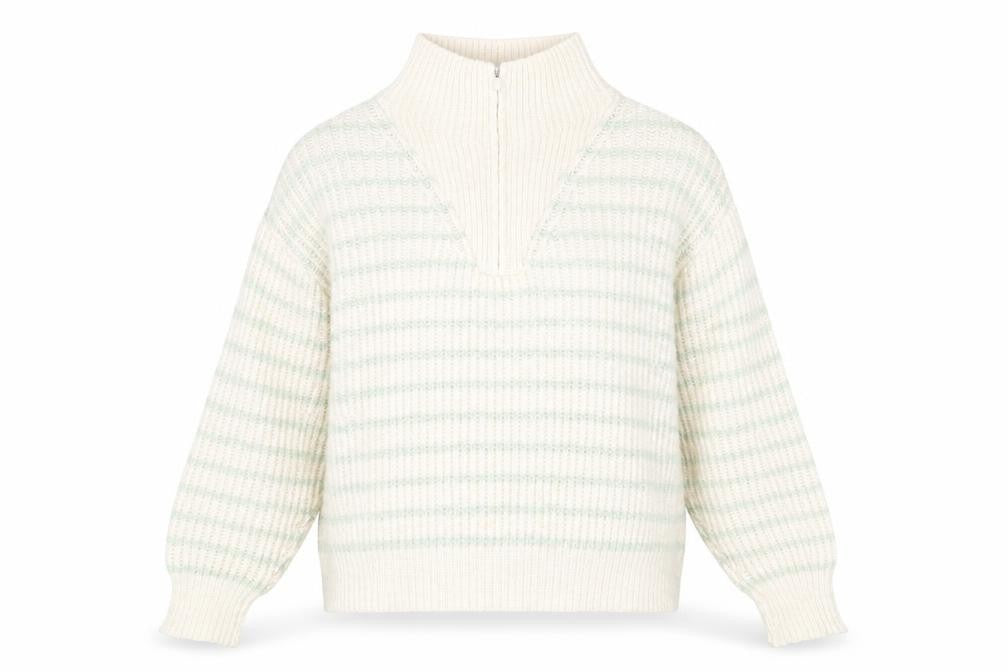 Womens UK Size M MNG Beige Henley Jumper