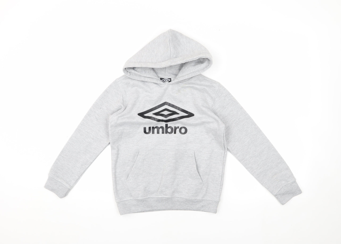Umbro Boys Grey Pullover Hoodie 9-10 Years with Logo