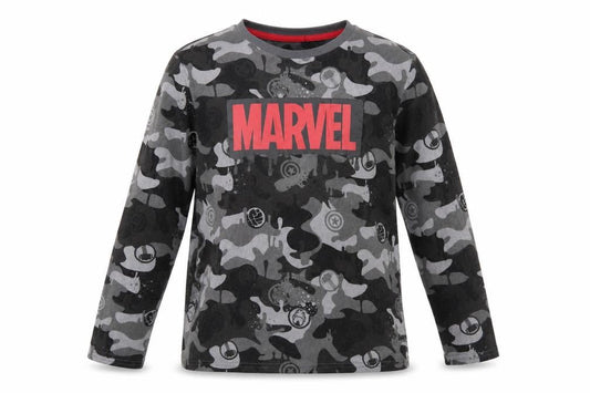 Marvel Boys Black Camouflage Long Sleeve Top 10-11 Years