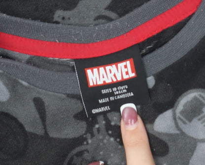 Marvel Boys Black Camouflage Long Sleeve Top 10-11 Years