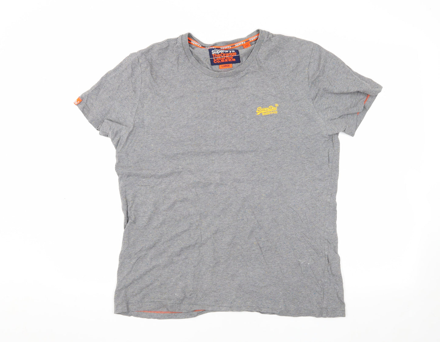 Superdry Men’s Grey T-Shirt L - Casual Jersey Logo