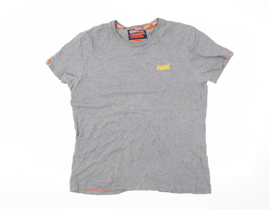 Superdry Men’s Grey T-Shirt L - Casual Jersey Logo