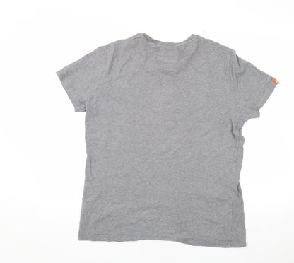 Superdry Men’s Grey T-Shirt L - Casual Jersey Logo