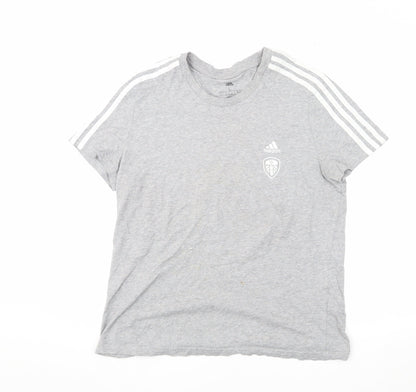 Adidas Men's Grey Large T-Shirt Short Sleeve