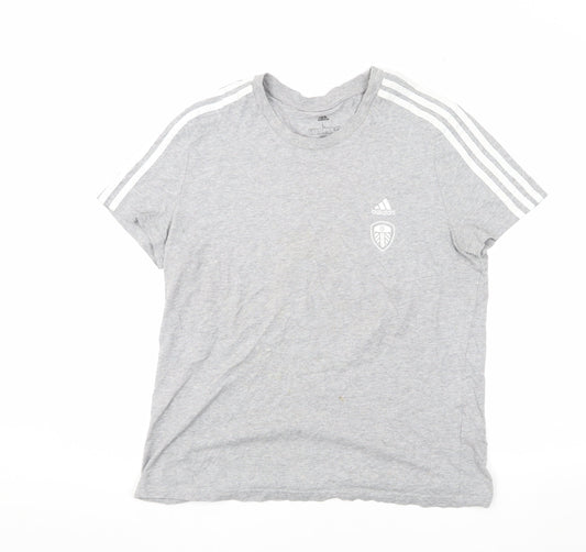 Adidas Men's Grey Large T-Shirt Short Sleeve