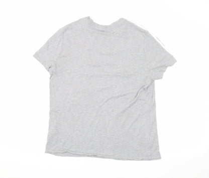 Adidas Men's Grey Large T-Shirt Short Sleeve