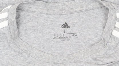 Adidas Men's Grey Large T-Shirt Short Sleeve