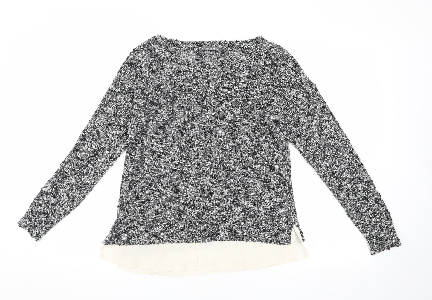Laura Ashley Grey Women's Jumper, UK Size 10, Round Neck