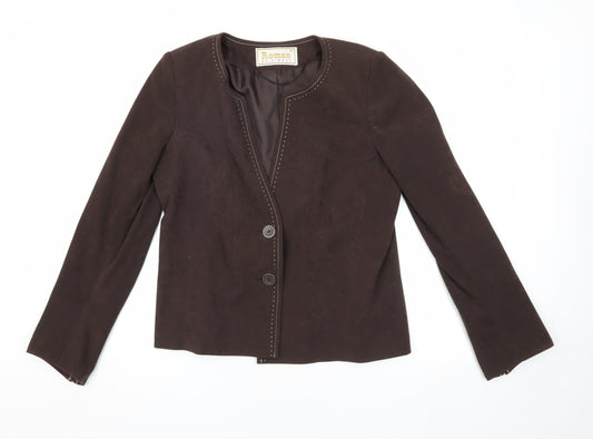Roman Originals Women's Brown Blazer Size 12