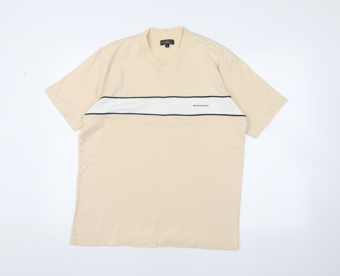 Mens UK Size M Ben Sherman Beige  T-Shirt