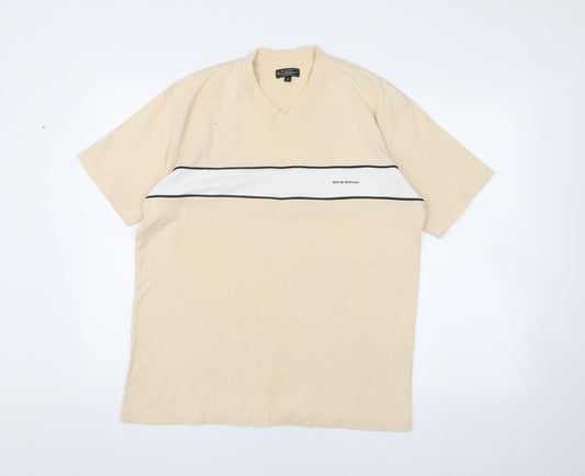 Mens UK Size M Ben Sherman Beige  T-Shirt