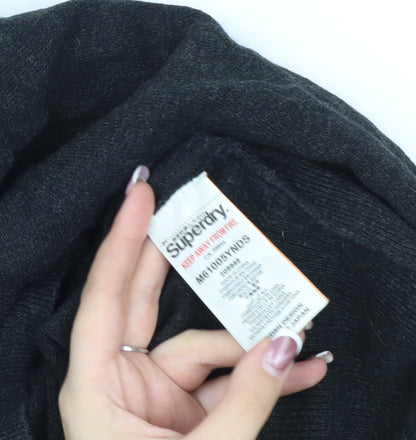 Superdry Men's Black Henley Jumper, Size L