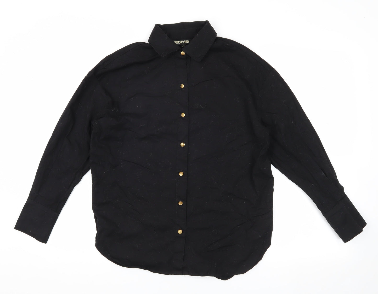 Womens UK Size 10 BiBA Black Basic Button-Up