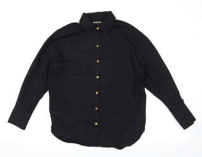 Womens UK Size 10 BiBA Black Basic Button-Up