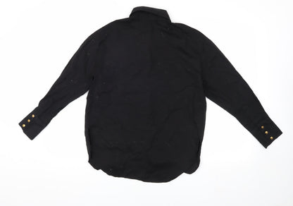 Womens UK Size 10 BiBA Black Basic Button-Up