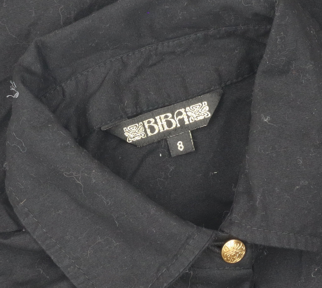 Womens UK Size 10 BiBA Black Basic Button-Up