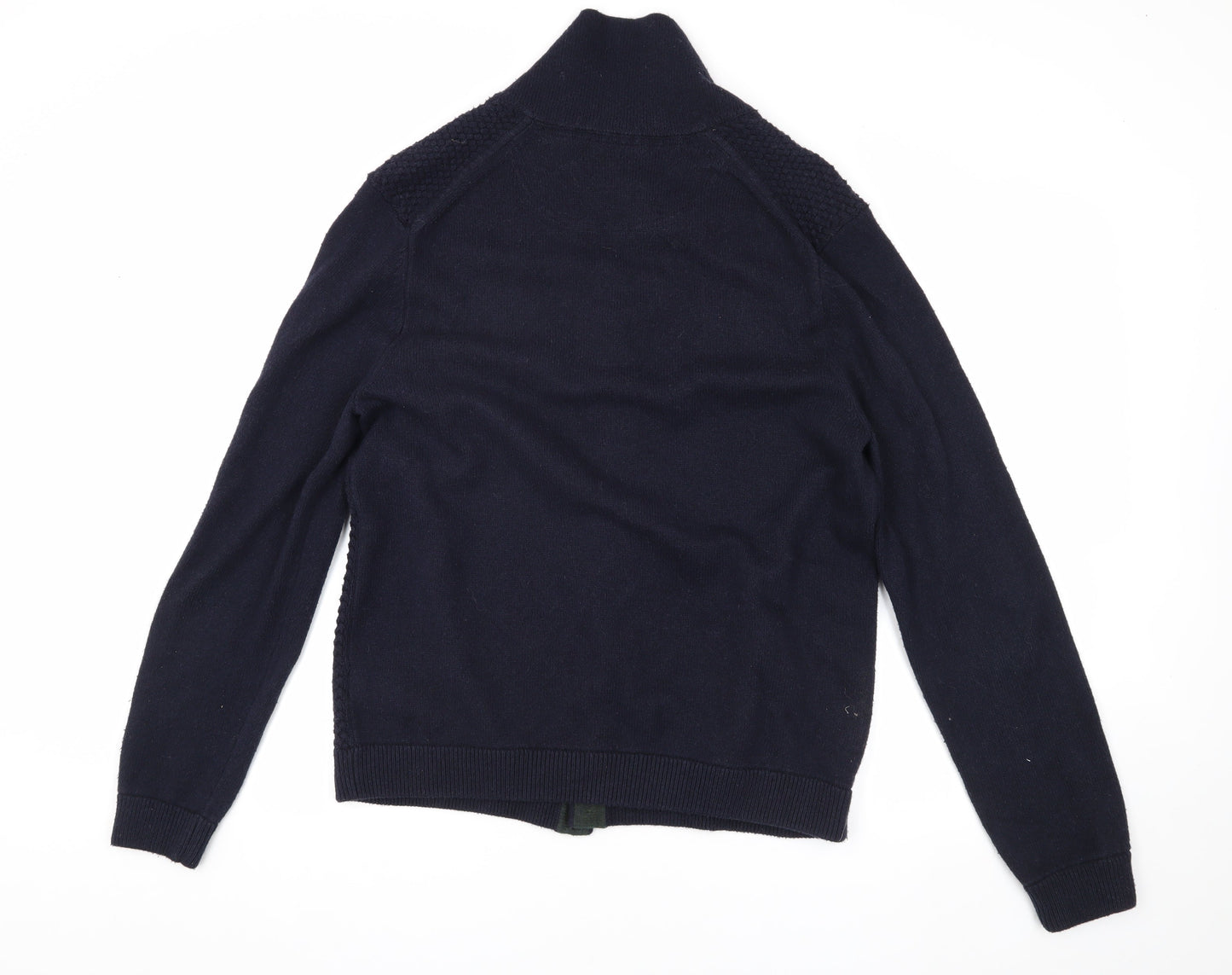 Ted Baker Men's Blue Cardigan, Size 6, Heavyweight