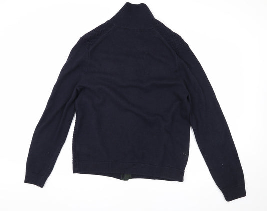 Ted Baker Men's Blue Cardigan, Size 6, Heavyweight
