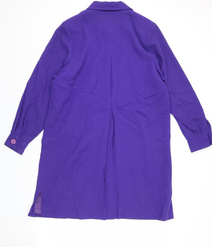 Gail Hoppen Women's Purple Mid-Length Coat Size 14