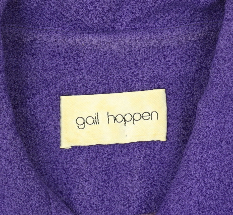 Gail Hoppen Women's Purple Mid-Length Coat Size 14
