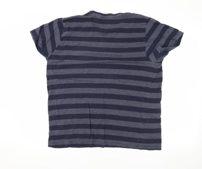 Lee Cooper Men's XL Blue Striped T-Shirt